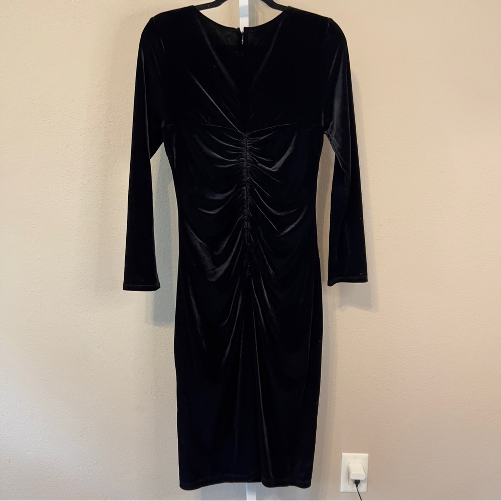 INC International Concepts Black Long Sleeve Dress - Picture 4 of 5